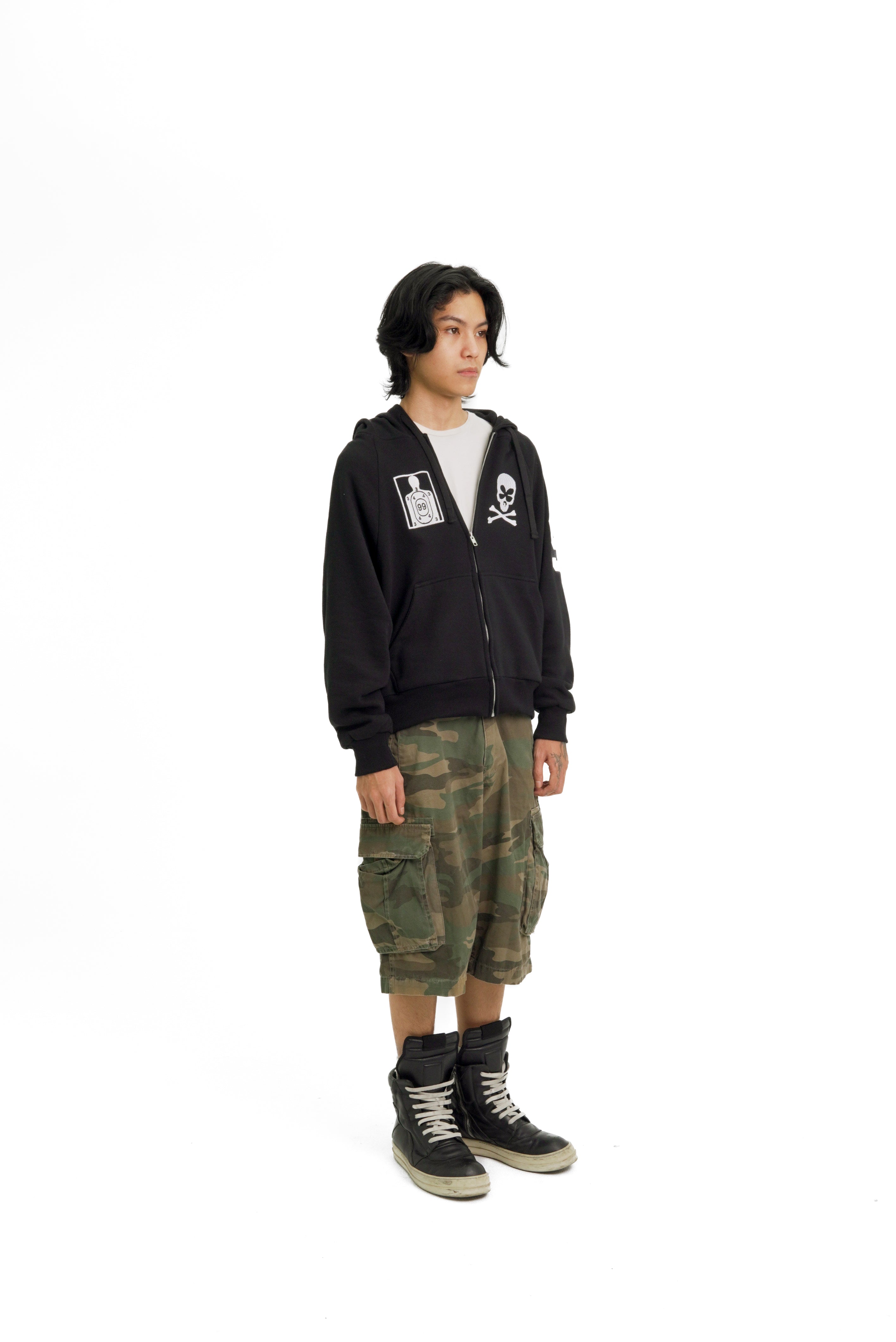 “RECOIL” VARSITY ZIP UP - BLACK