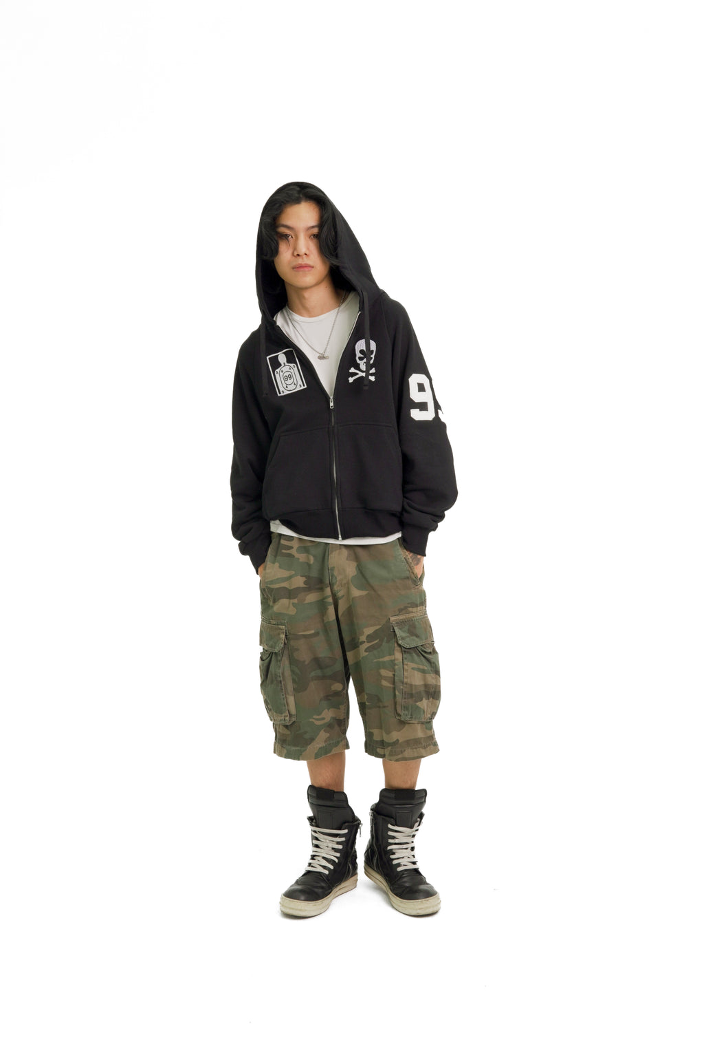 “RECOIL” VARSITY ZIP UP - BLACK