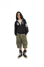 “RECOIL” VARSITY ZIP UP - BLACK