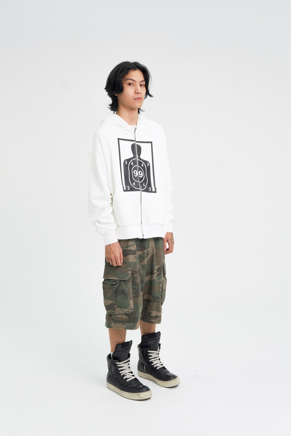 “RECOIL” ZIP-UP - WHITE