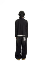 “RECOIL” WAFFLE KNIT LONGSLEEVE - BLACK