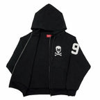 “RECOIL” VARSITY ZIP UP - BLACK