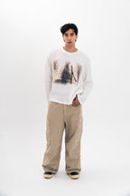 "XRAY" WAFFLE KNIT LONGSLEEVE WHITE