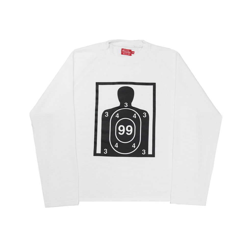 “RECOIL” WAFFLE KNIT LONGSLEEVE - WHITE