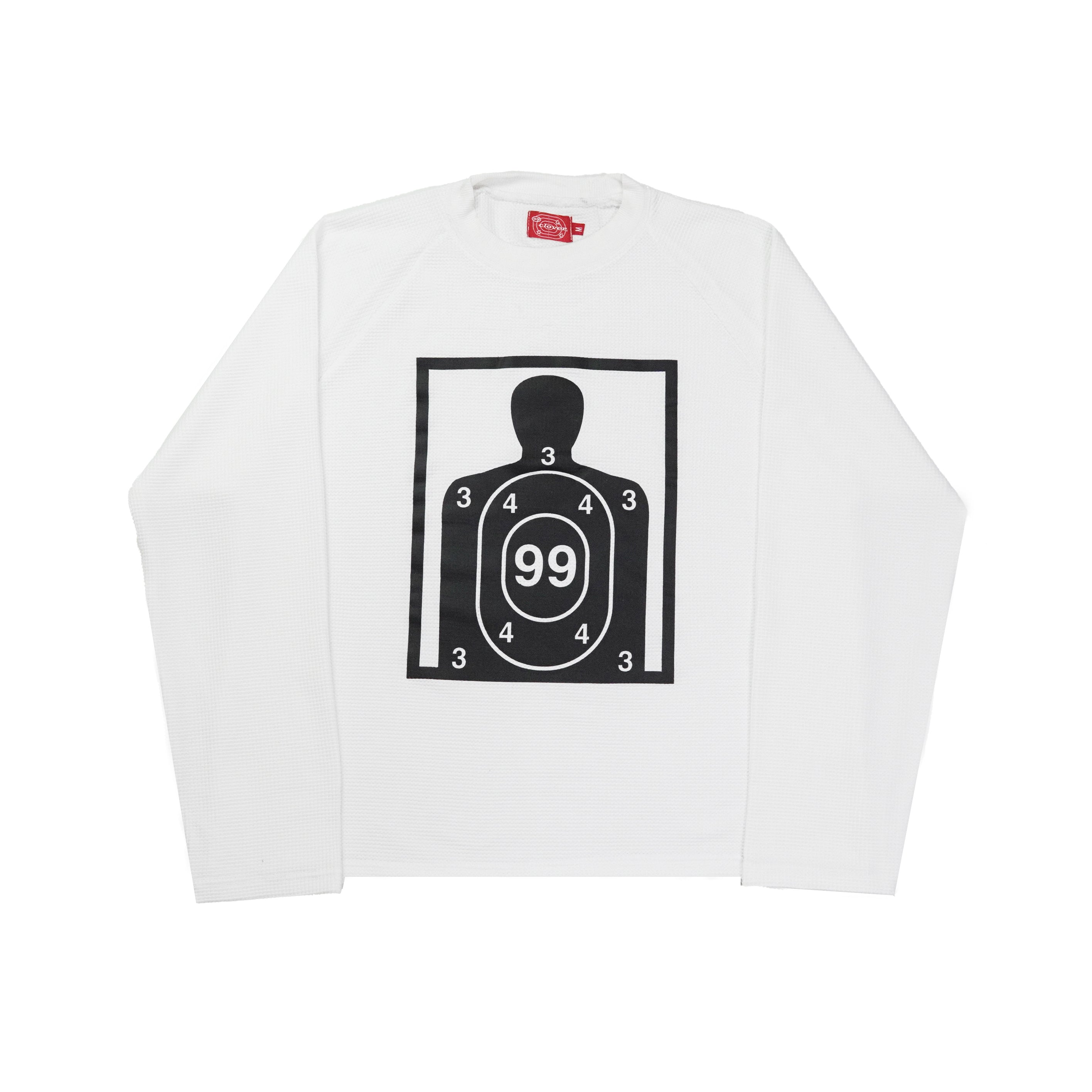 “RECOIL” WAFFLE KNIT LONGSLEEVE - WHITE