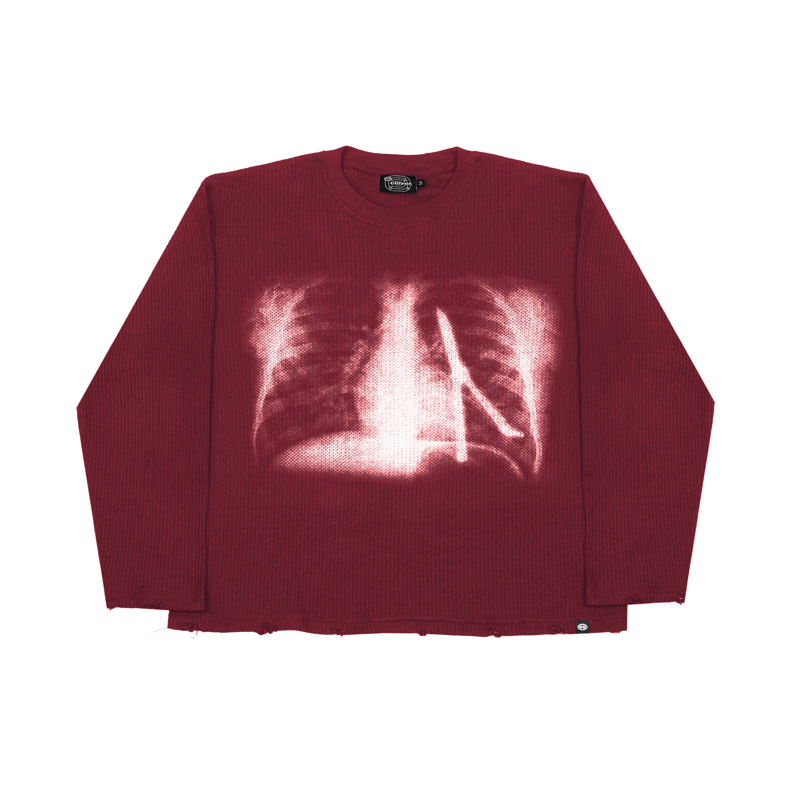 “XRAY" WAFFLE KNIT LONGSLEEVE RED