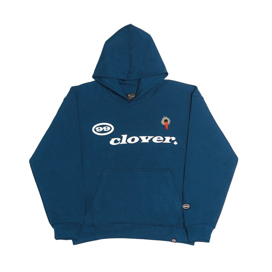 "FEELING LUCKY" OVERSIZED HOODIE BLUE