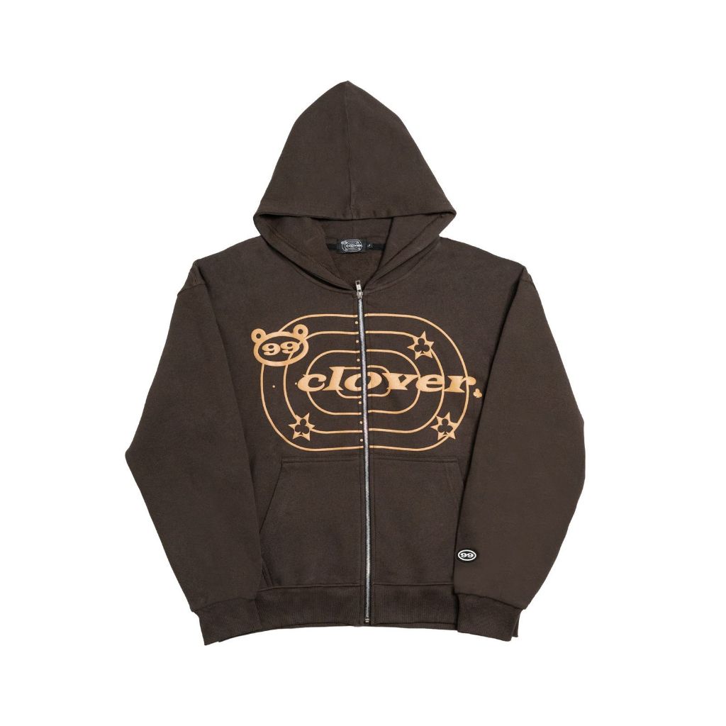 "CHOCO" ZIP-UP BROWN