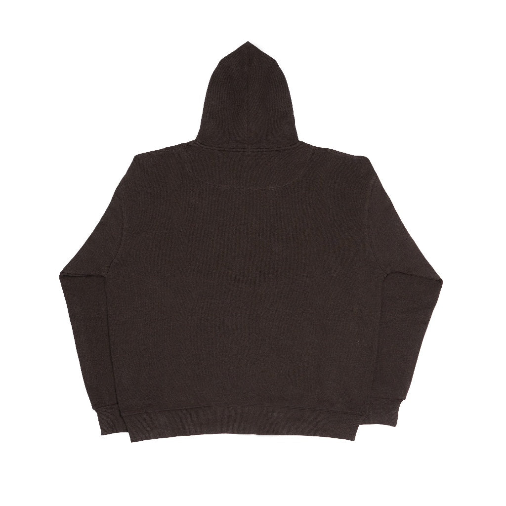 "UNIVERSITY" OVERSIZED HOODIE BROWN