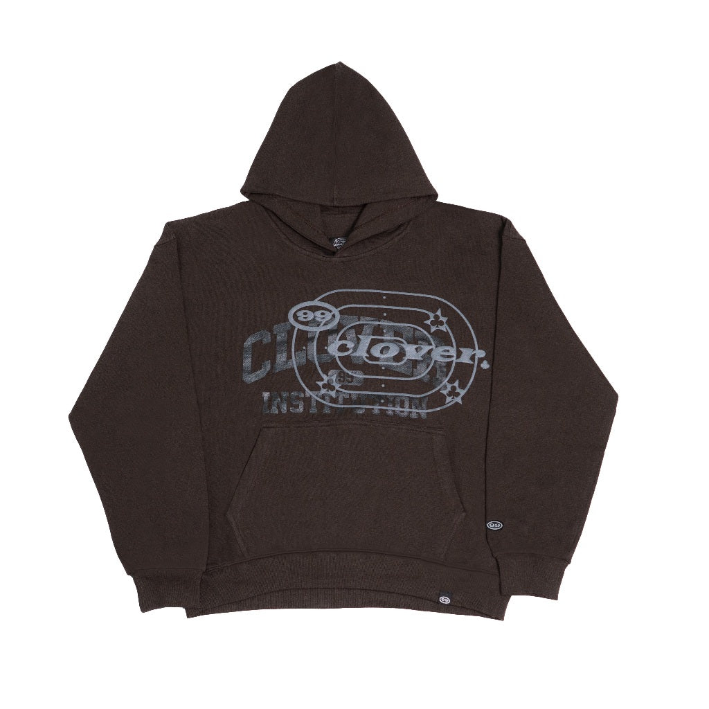 "UNIVERSITY" OVERSIZED HOODIE BROWN