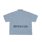 "MARATHON" OVERSIZED BUTTON UP GREY