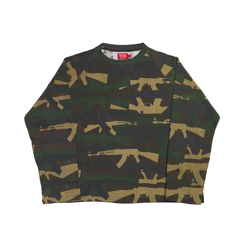 "C.A.M.O V2" WAFFLE-KNIT LONGSLEEVE (FOREST)